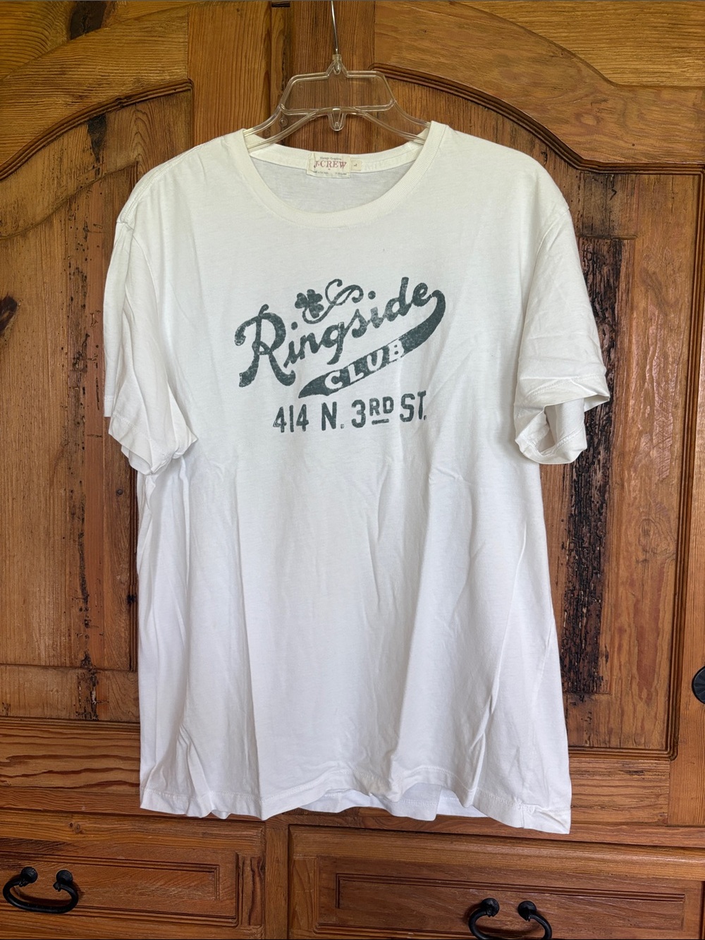 J. Crew vintage White Ringside Club Graphic Tee